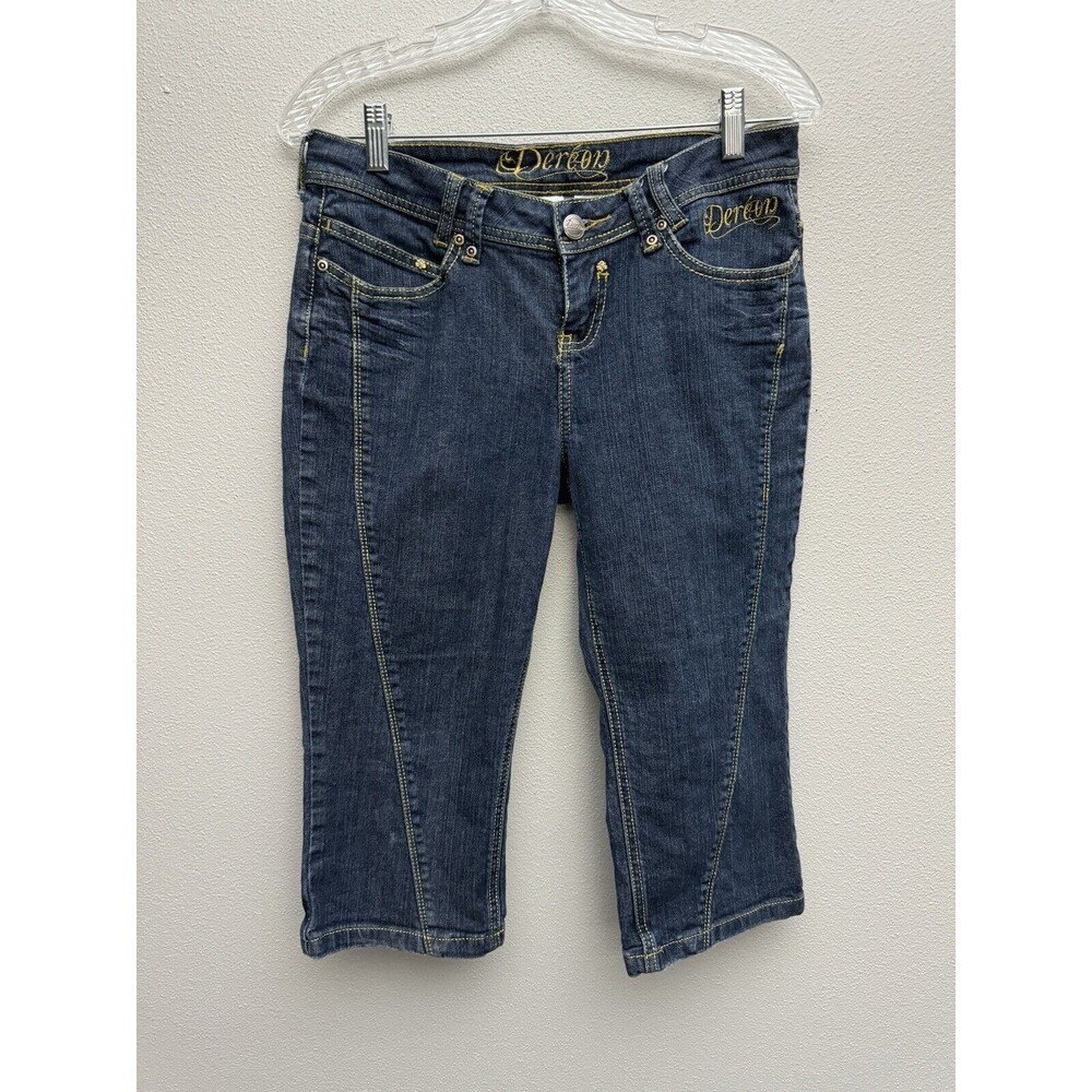 Y2K Vintage Dereon Pedal Pusher Jeans Beyoncé Fleur-De-List Size 7-8